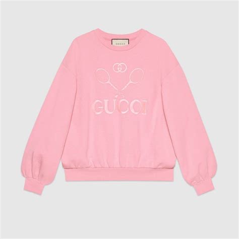 gucci pink sweatshirt tennis|pink gucci sweatshirt tennis.